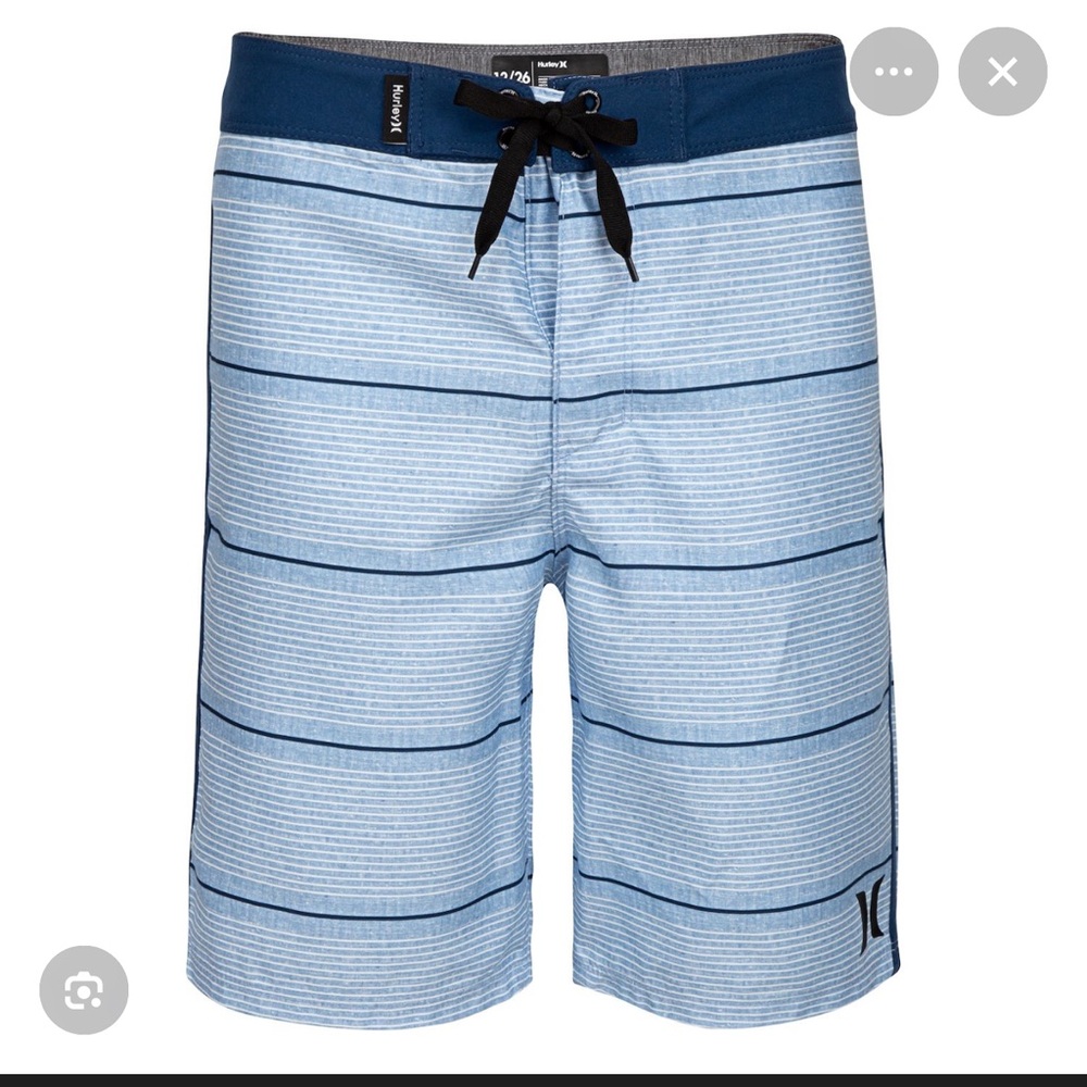 Hurley Blue Striped Men's Swim Shorts